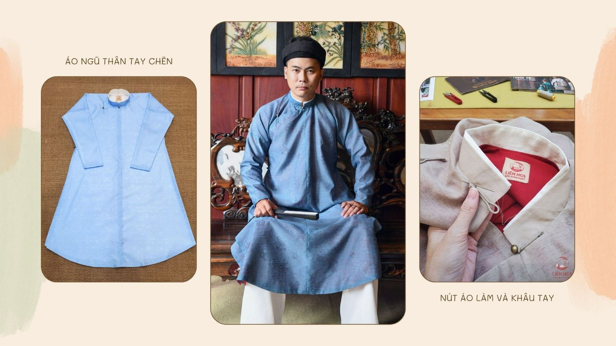 Áo ngũ thân tay chẽn là quà tặng phù hợp cho đối tác