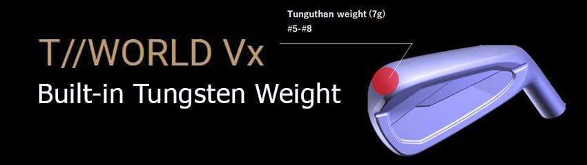 Công nghệ Built-in Tungsten Weight của Bộ gậy sắt TW Vx | HONMA