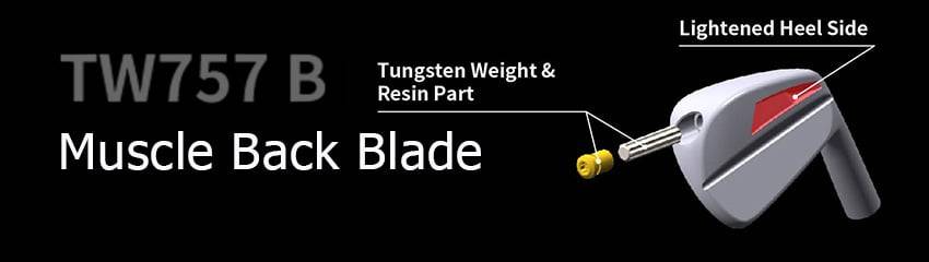 Công nghệ Muscle Back Blade của Bộ gậy golf irons Tour World 757 B | HONMA