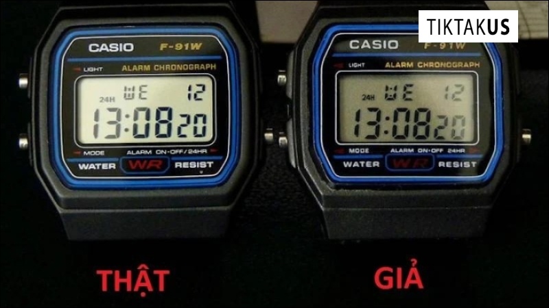 Mẹo phân biệt đồng hồ nam Casio thật và giả