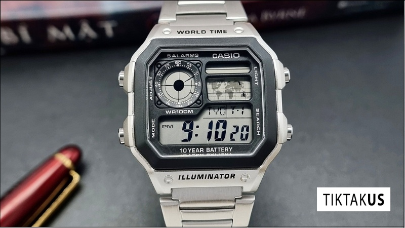 Casio AE-1200WHD-1AVDF huyền thoại World Time