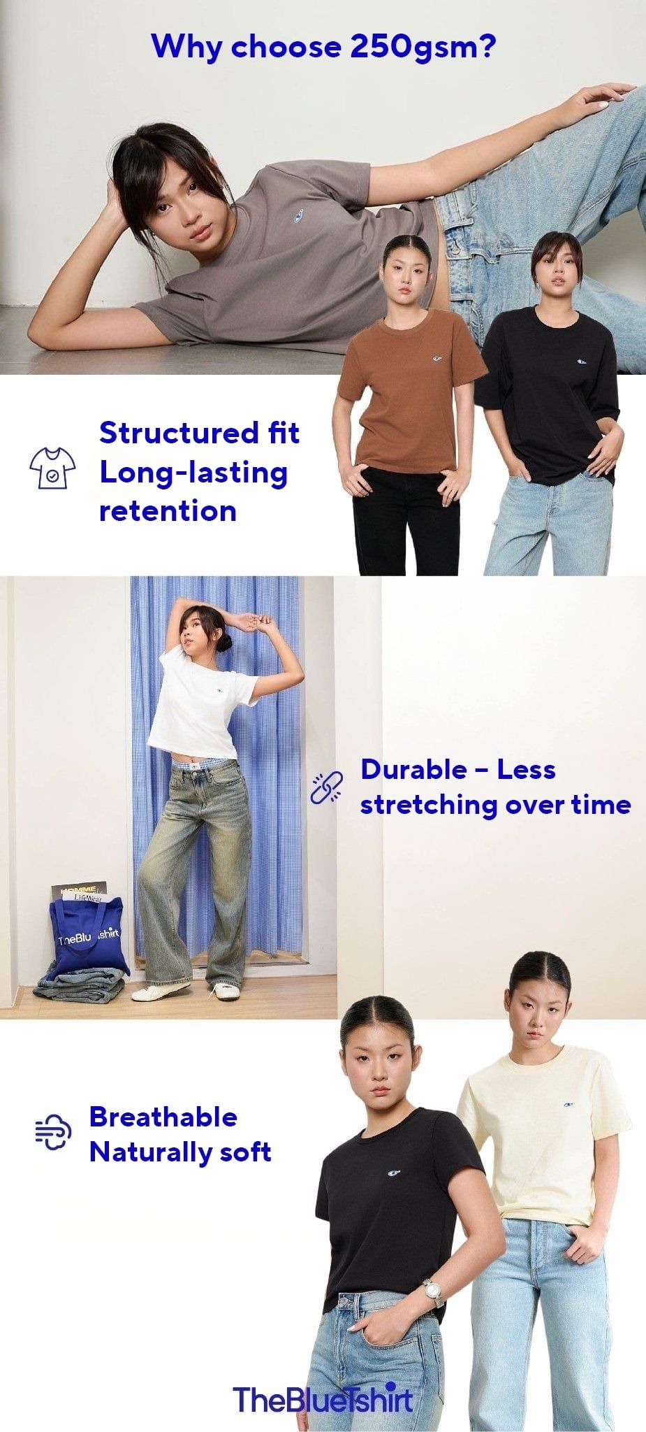 250gsm Collection – Thick, Durable, and Refined T-Shirts 250gsm Collection – Thick, Durable, and Refined T-Shirts