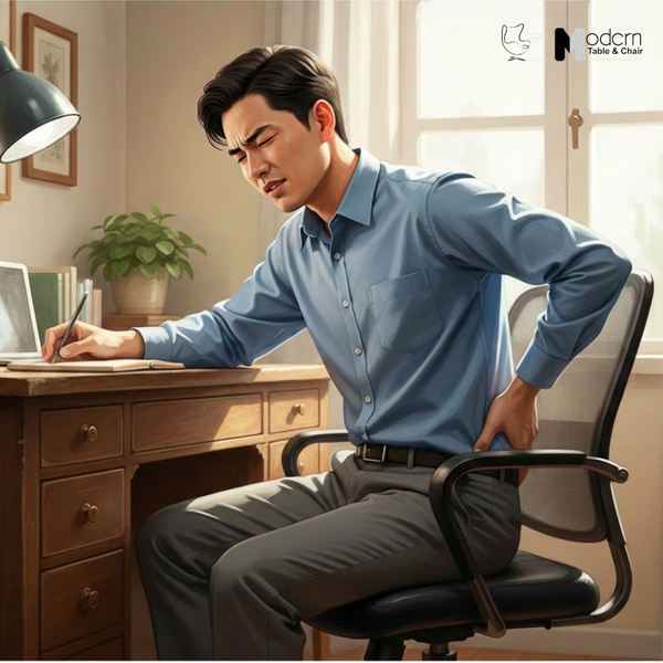 Long đau lưng, khó chịu trên chiếc ghế cũ