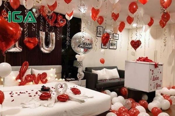 Phụ kiện trang trí giúp phòng cưới thêm sinh động