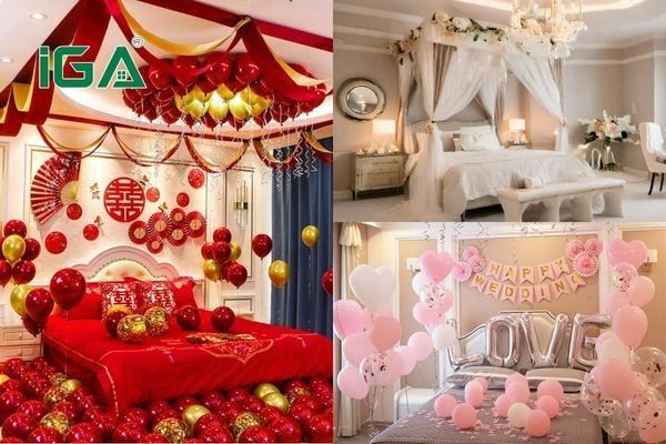 Màu sắc là yếu tố quan trọng quyết định vẻ đẹp của giường cưới