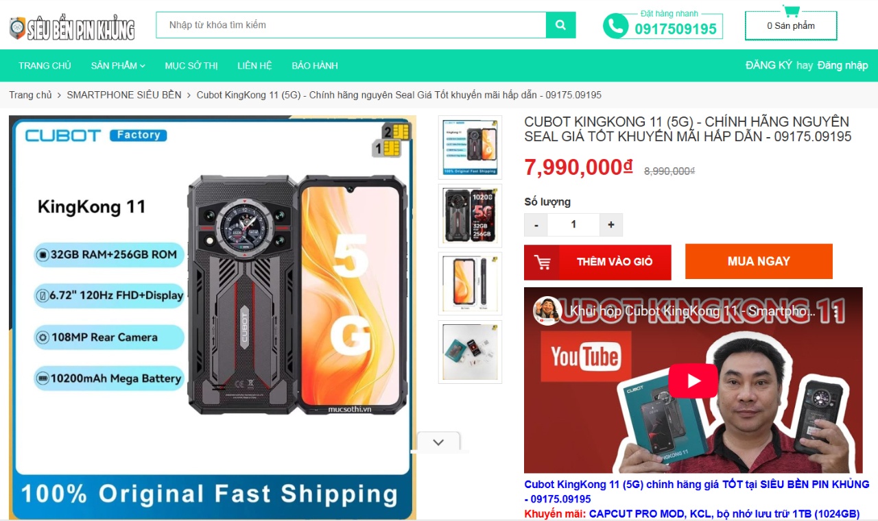 Mục sở thị Cubot KingKong 11 đang vươn mình lớn lên trong thế giới di động siêu bền pin khủng - mucsothi.com.vn