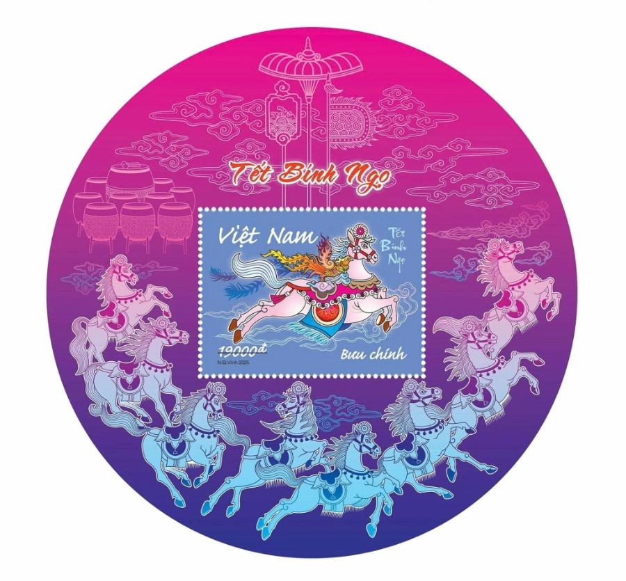 Mục sở thị bộ tem mới Ngựa Chín Hồng Mao chào đón Xuân Bính Ngọ 2026 đang hút giới Chơi Tem - mucsothi.com.vn