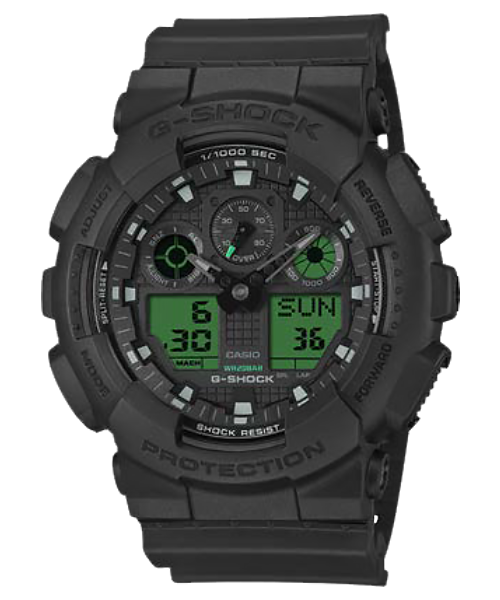 G-Shock Black & Electro Green (BEG) GA-100BEG-1ADR
