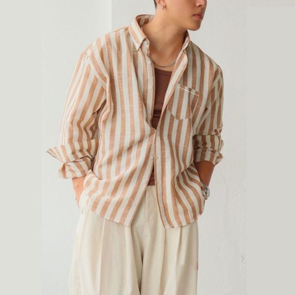 vải linen sọc