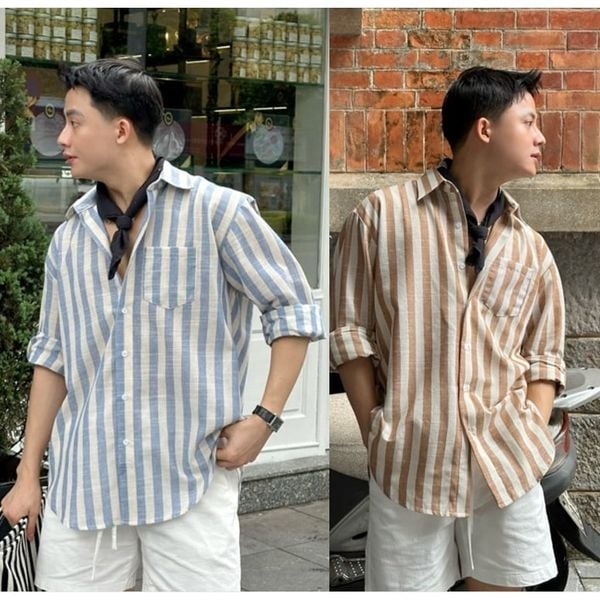 vải linen sọc