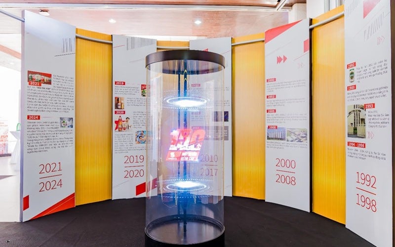 Cung cấp quạt Led 3D hologram cho sự kiện 150 năm di sản vươn cao của bia SABECO