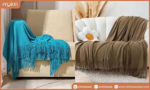 Khăn phủ sofa phong thủy cho người mệnh Mộc