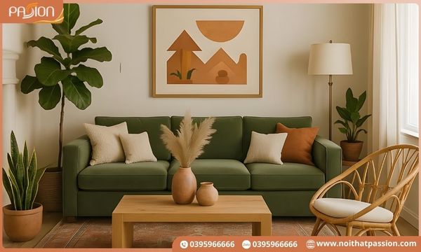 Góc thư giãn và làm việc mang chất Bohemian