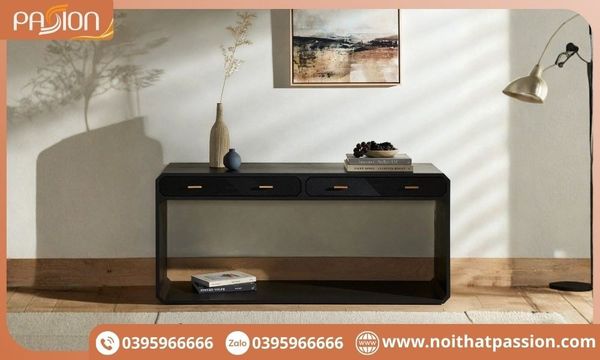 Chất liệu phổ biến của tủ trang trí phòng khách hiện đại