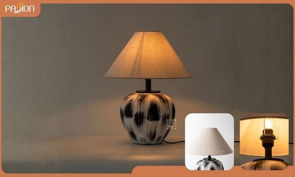 Đèn ngủ decor hiện đại gốm sứ