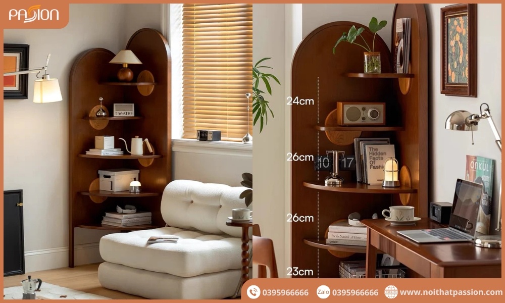 Kệ Vuông Góc Decor Phong Cách Vintage