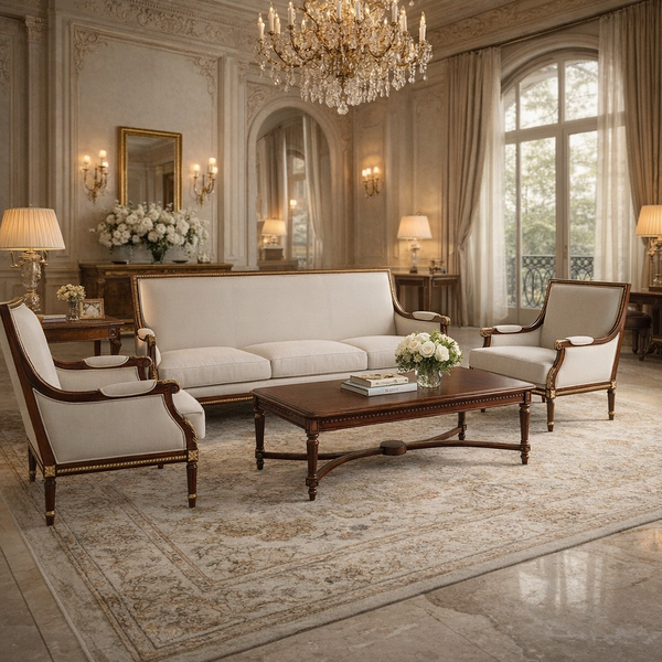 Bộ sofa tân cổ điển - nội thất châu âu