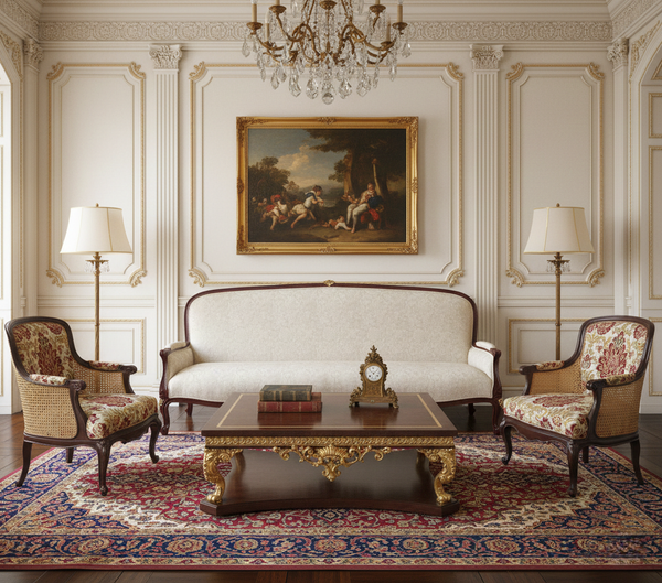 nội thất cổ điển Paris - nội thất phòng khách