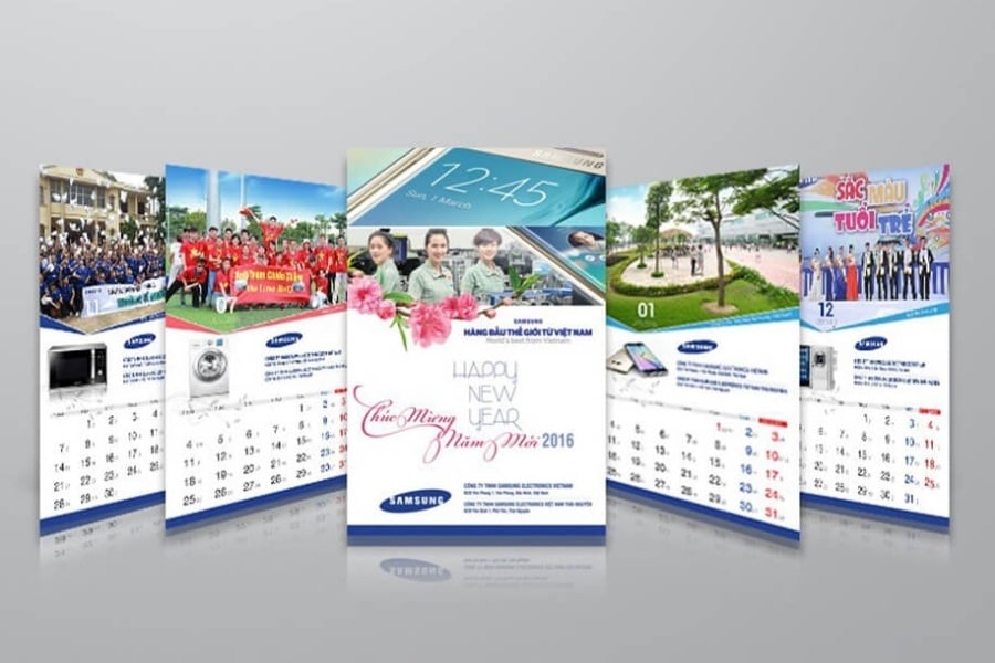 Xu hướng thiết kế lịch Tết theo chủ đề sự kiện