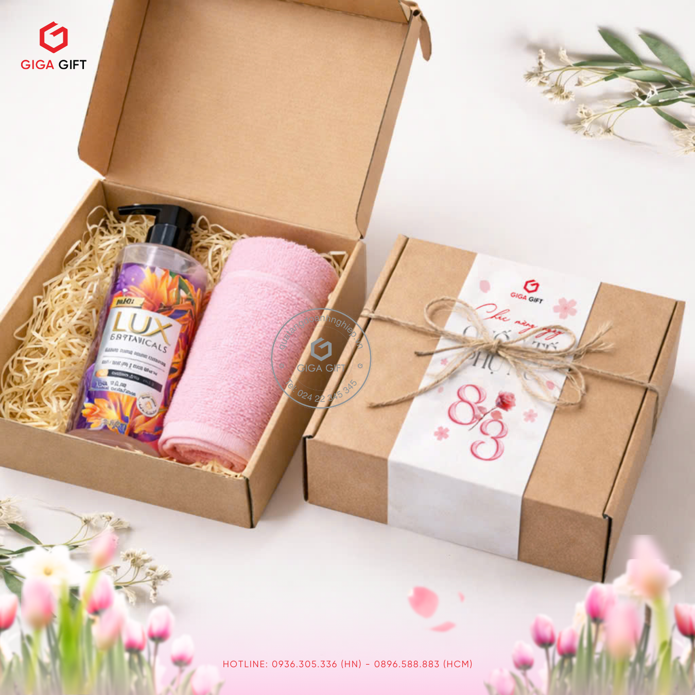 Hộp quà sữa tắm và khăn tắm