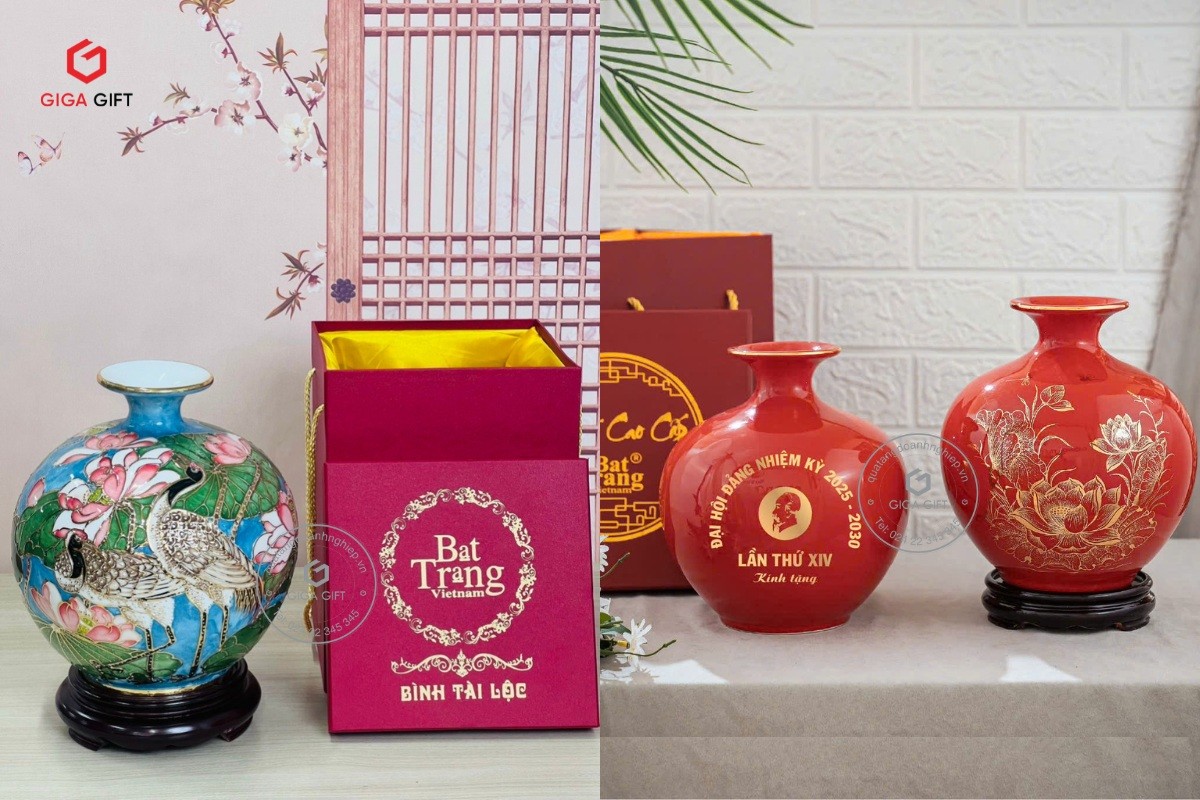 Bình gốm sứ phong thủy cho người mệnh Thổ