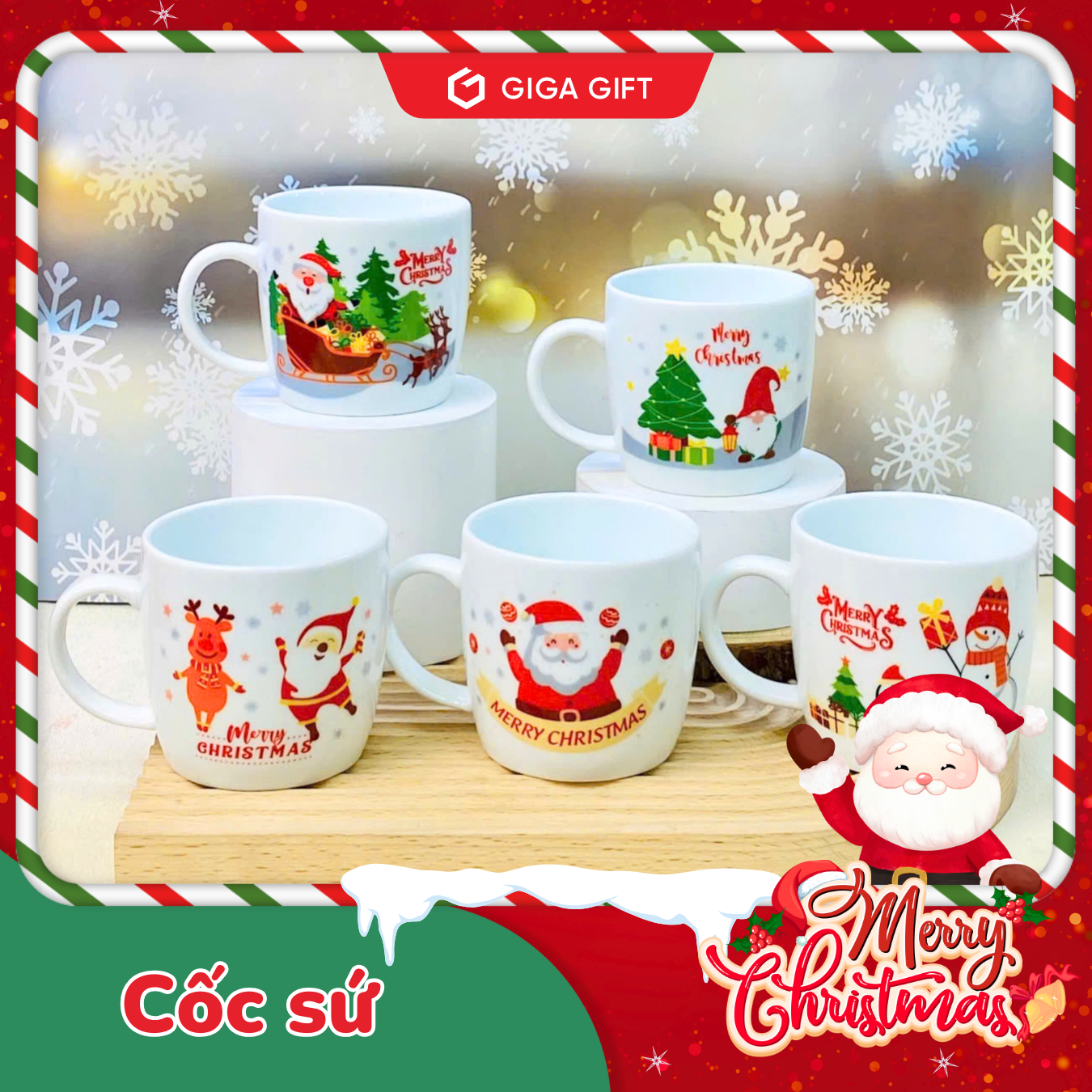 Cốc sứ Giáng sinh