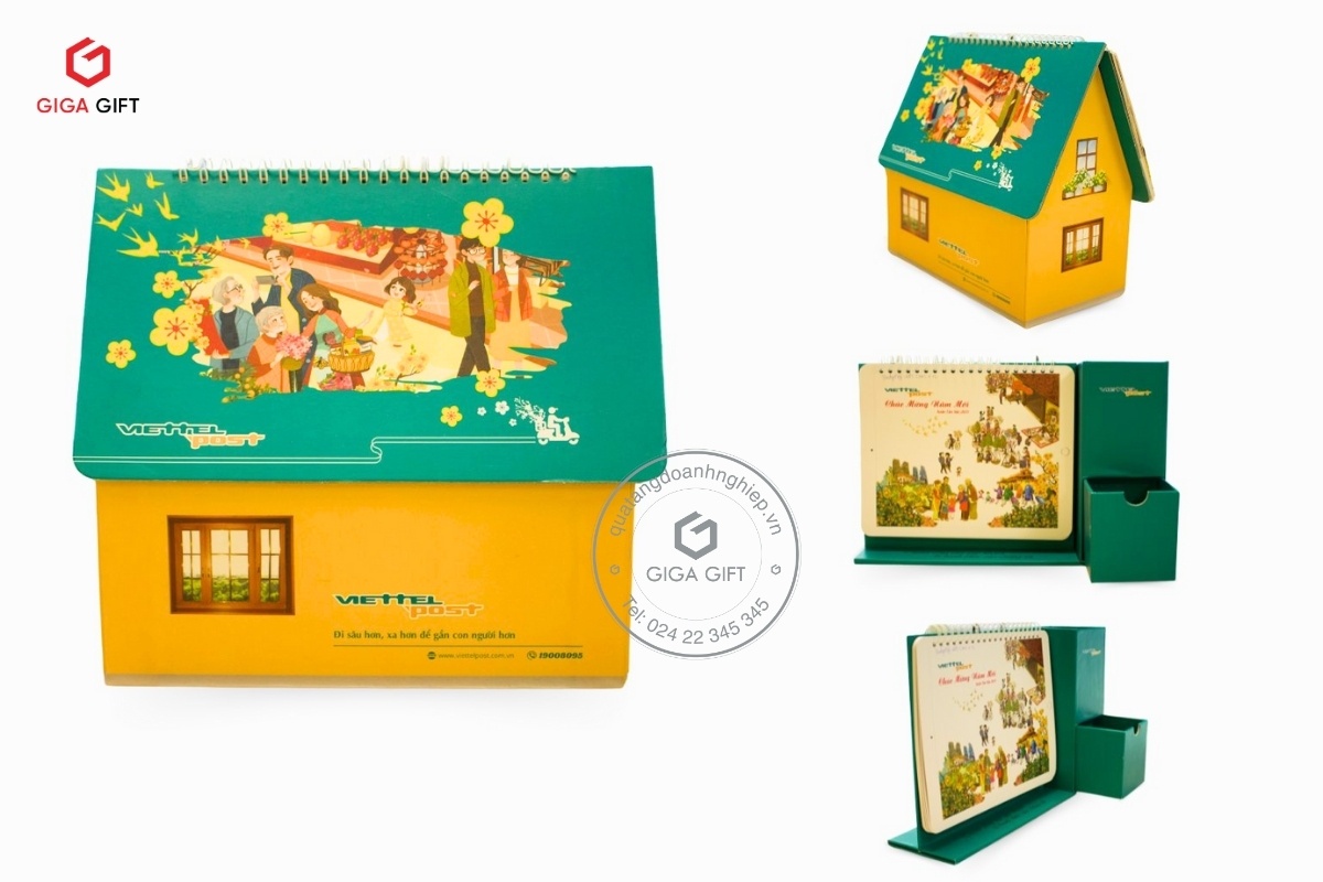 Mẫu lịch Tết thiết kế tối giản phù hợp cho các doanh nghiệp hoạt động trong lĩnh vực năng lượng - môi trường