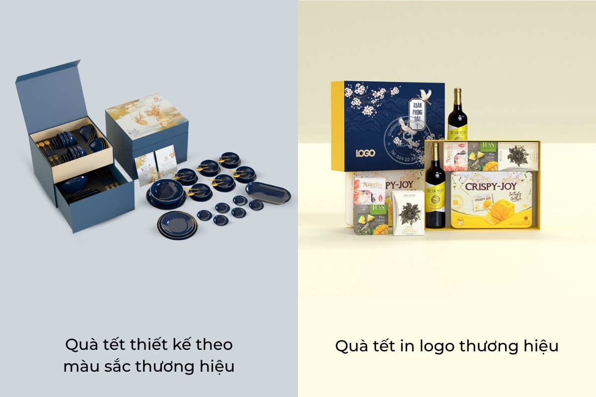 Quà Tết cần hài hòa với hình ảnh, màu sắc thương hiệu để tạo ấn tượng với người nhận