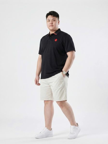 Outfit 2: Áo polo + quần short kaki