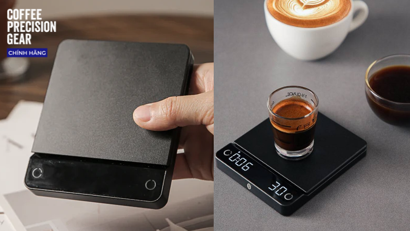 cân điện tử pha chế espresso