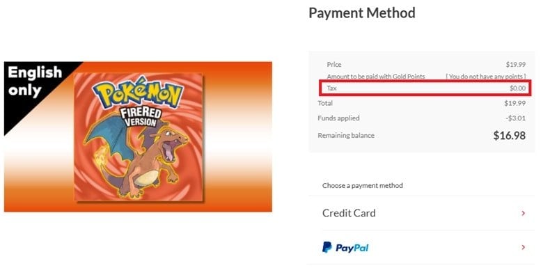 Nhập mã vùng 95113 để miễn thuế khi mua game trên Nintendo eShop