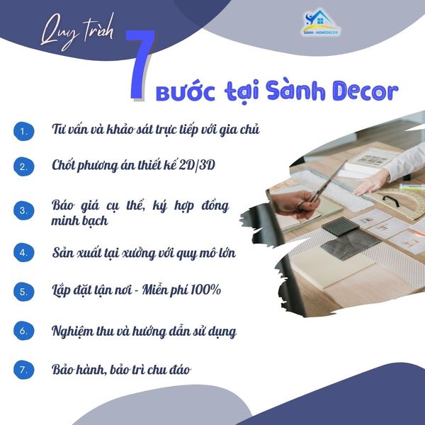 Quy trình chuẩn xác tại Sành Decor