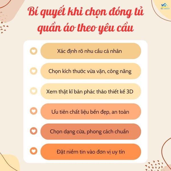 Bí kíp trước khi chon đóng tủ quần áo theo yêu cầu