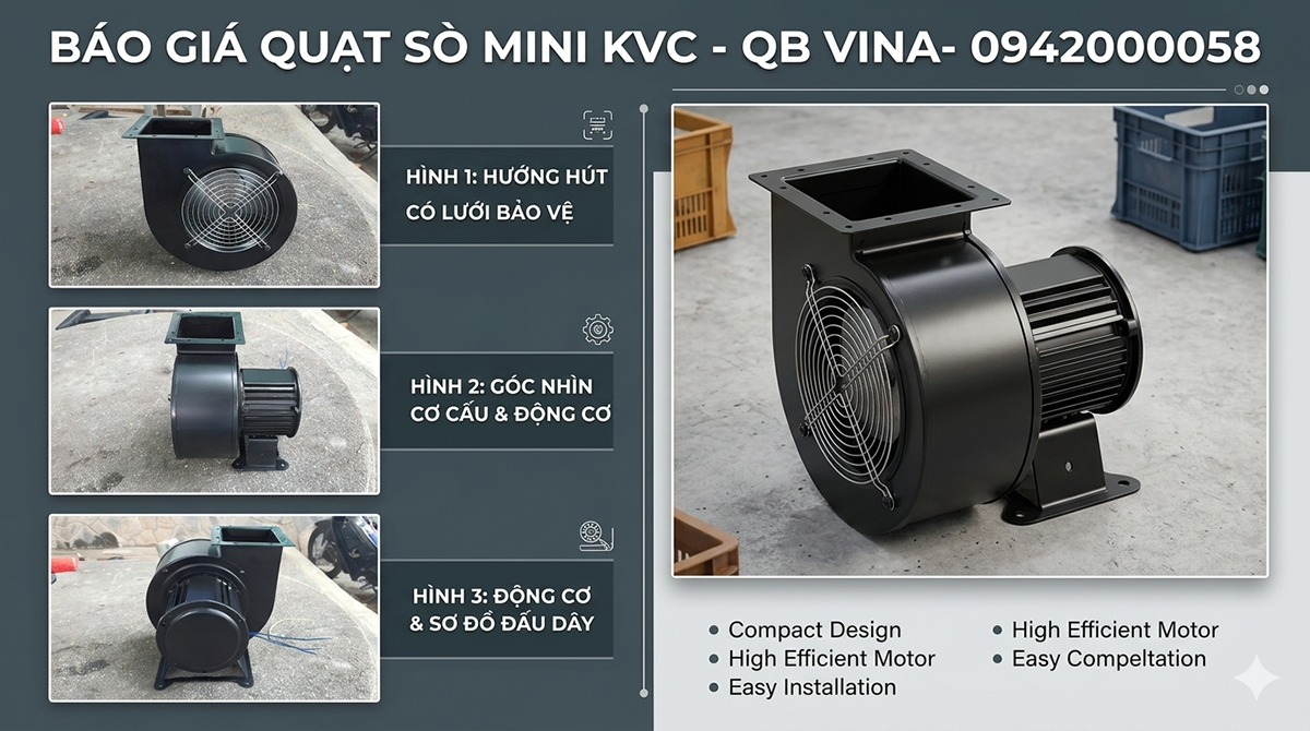 bảng báo giá quạt sò mini