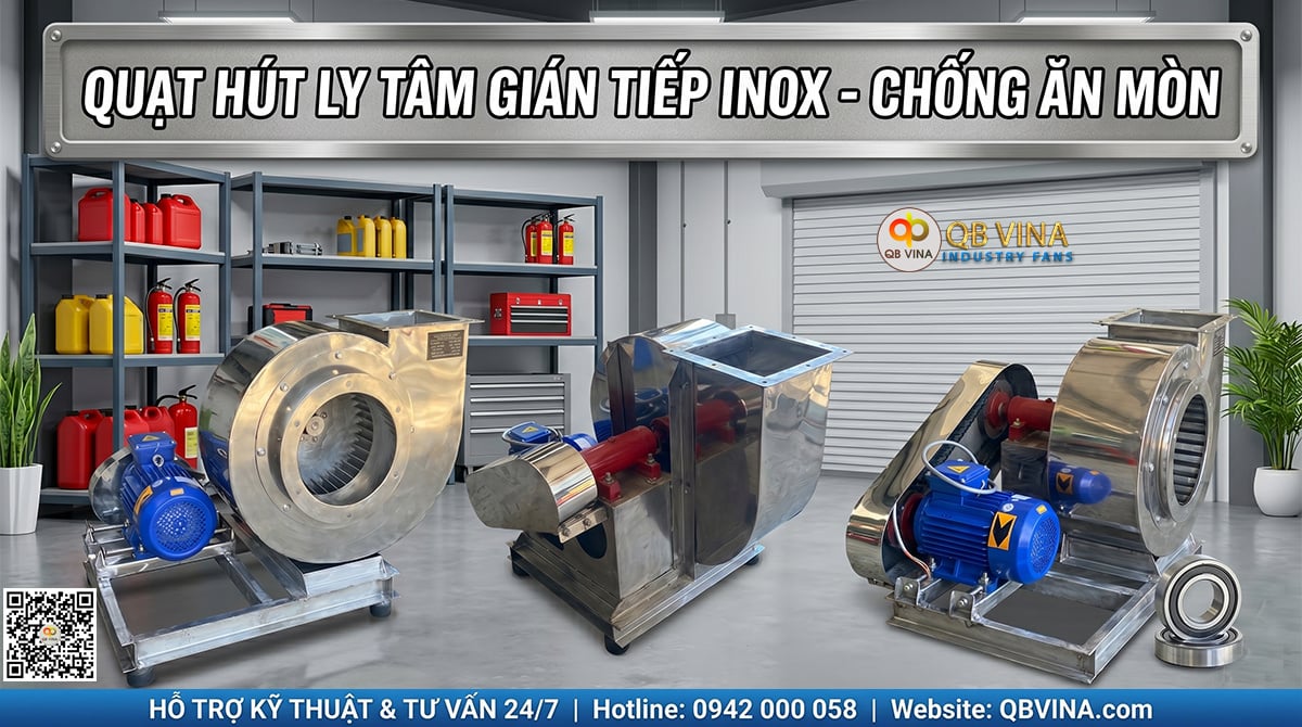 quạt hút ly tâm gián tiếp chống ăn mòn