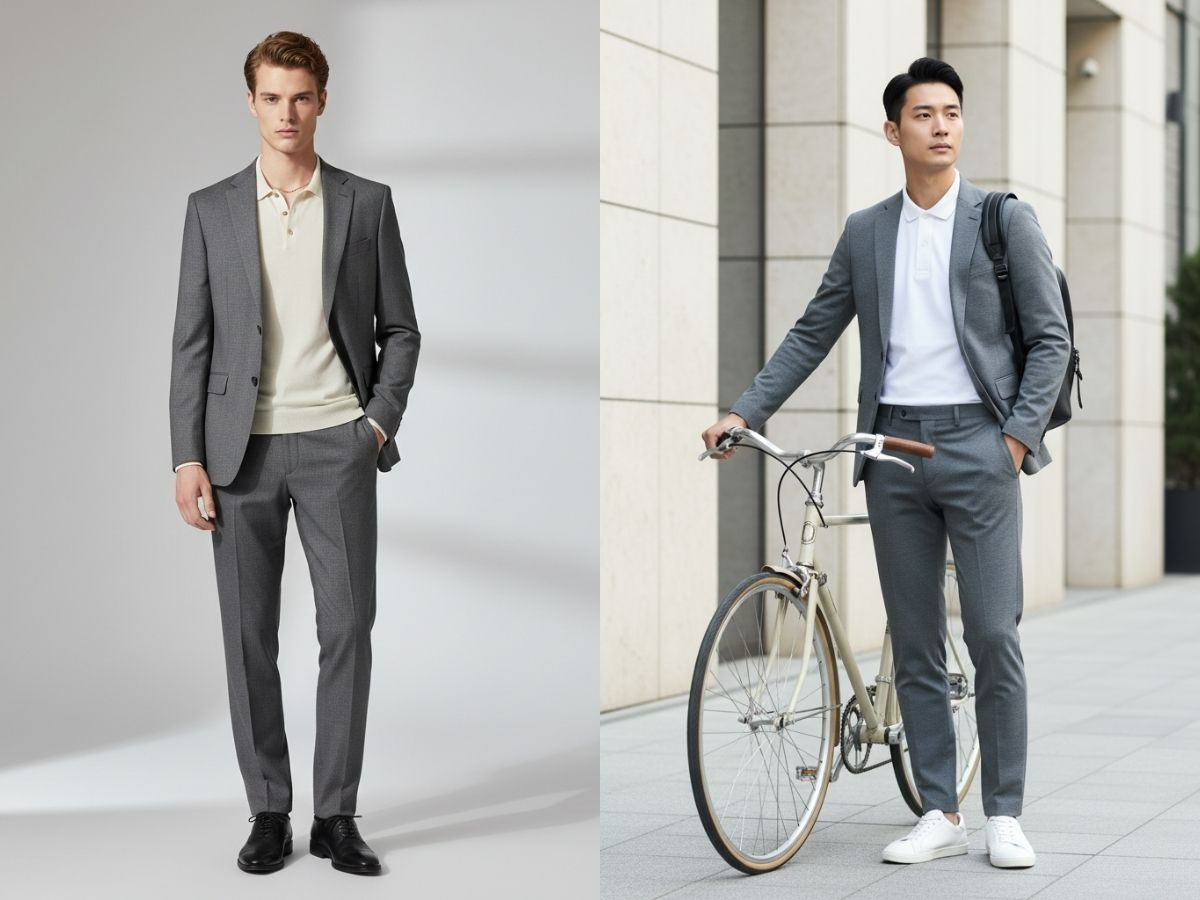 Polo - vest - quần tây Outfit Smart casual sang trọng