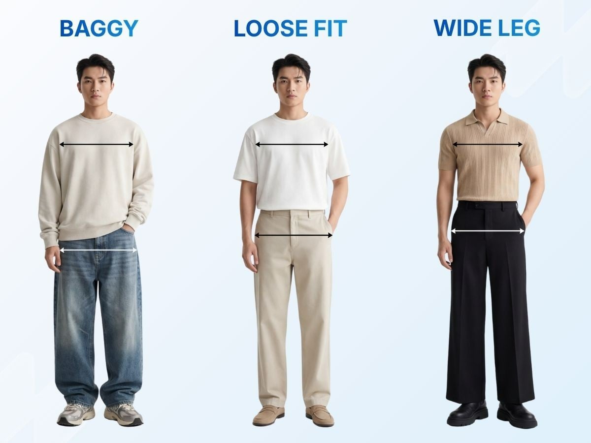 Các mẫu quần ống rộng nam