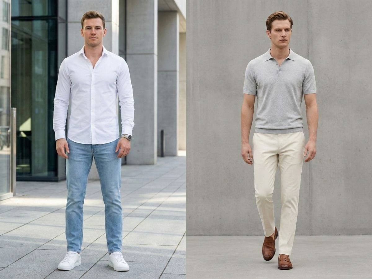 Mệnh Kim có thể phối áo trắng với quần jeans sáng màu