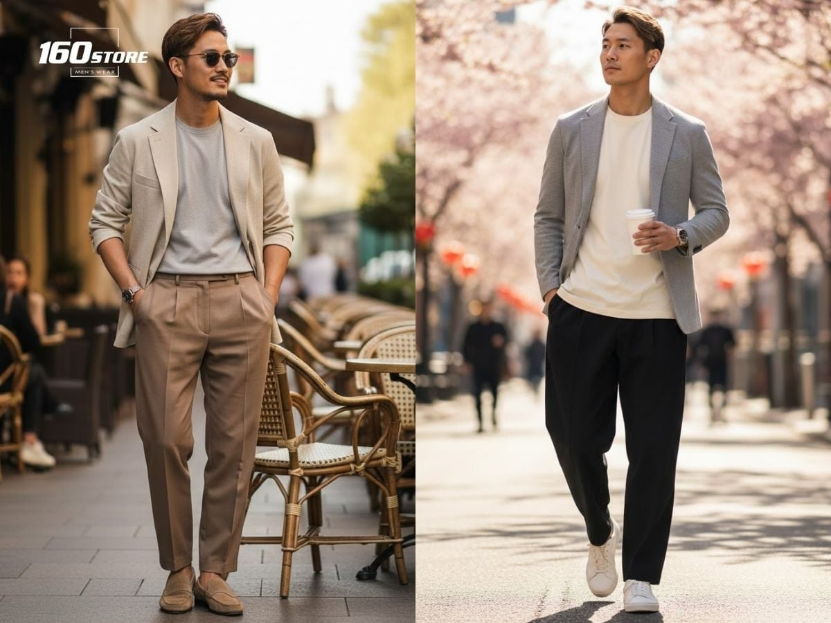 Lịch lãm nhưng vẫn trẻ trung với áo thun và blazer