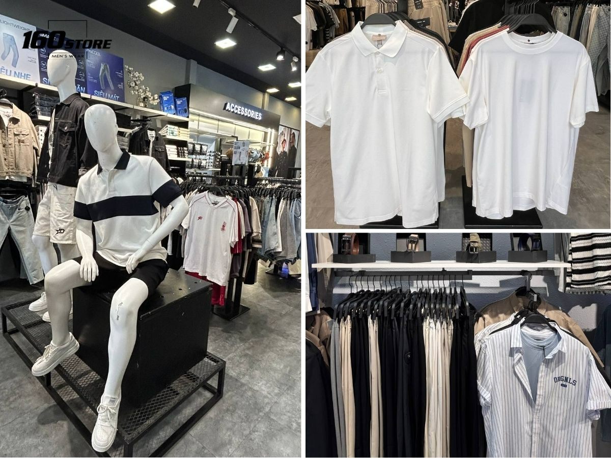 Không gian mua sắm và sản phẩm tại 160STORE