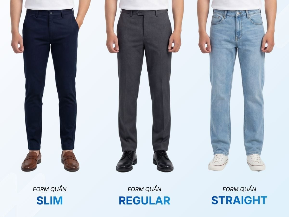 Lưu ý chọn form dáng quần phù hợp phong cách