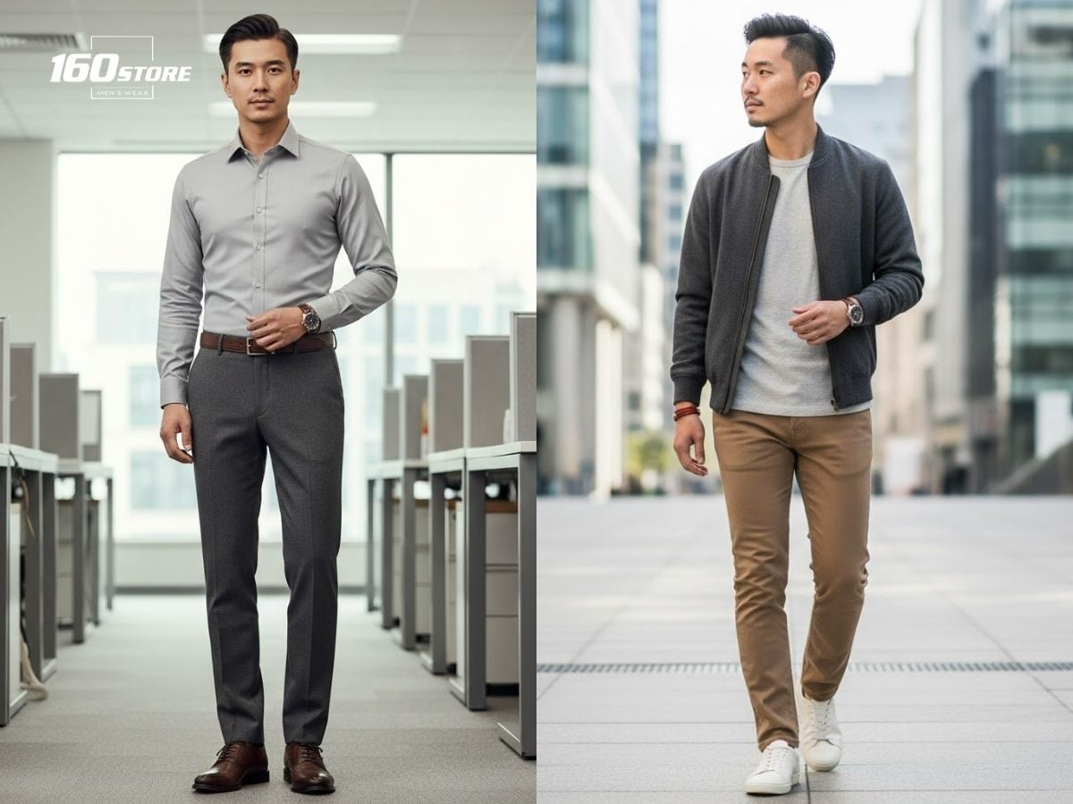 1990 không nên lựa chọn trang phục màu xám