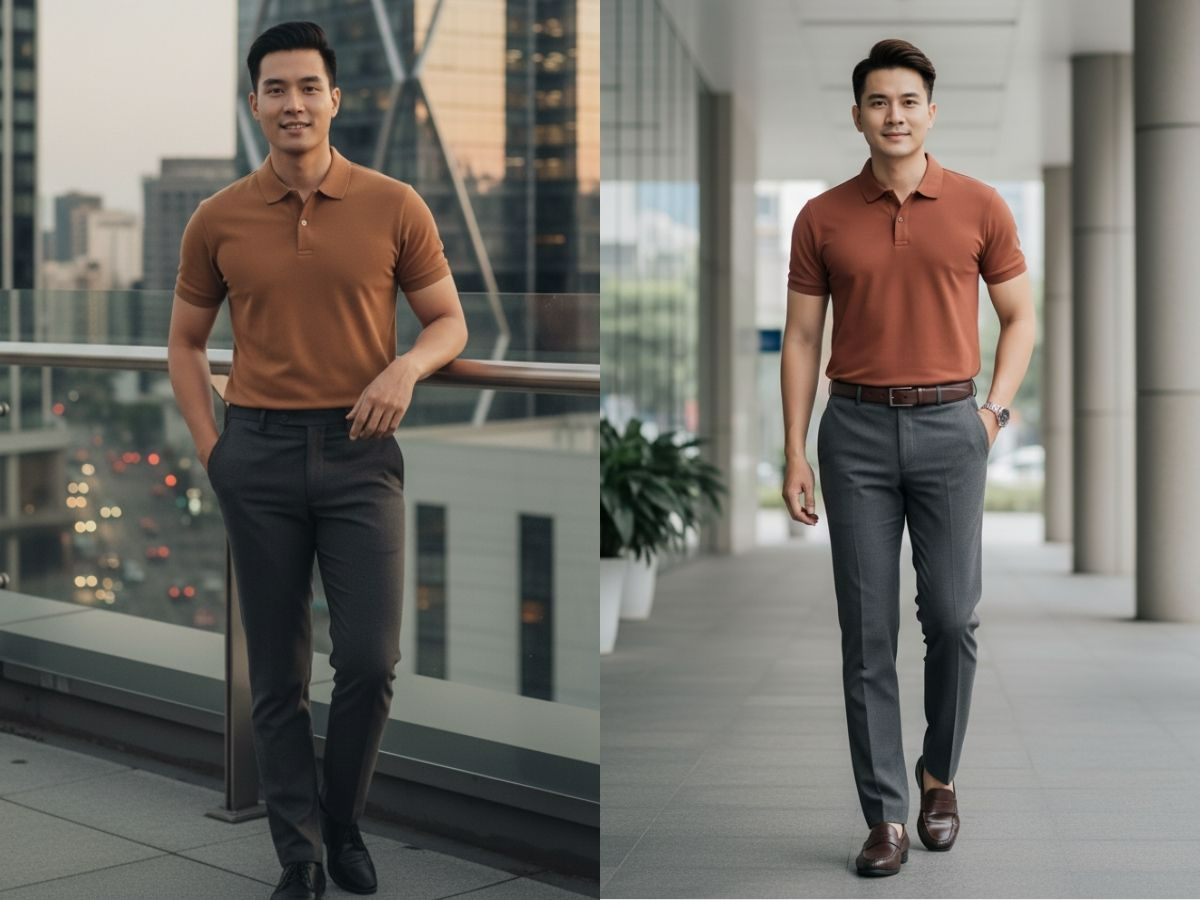Phong cách với áo polo có chiều sâu hơn