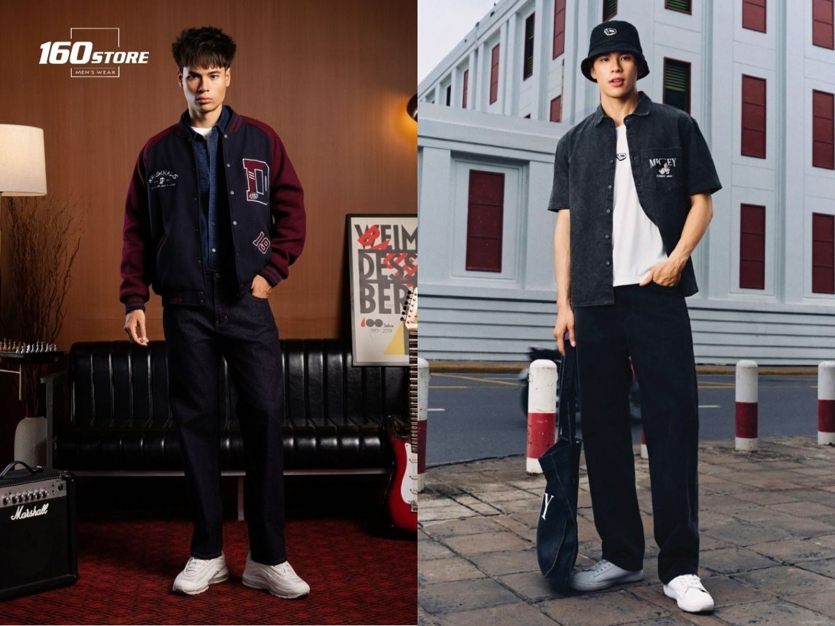 Sử dụng quần jeans tối màu vẫn tạo nên vẻ ngoài lịch sự, chỉn chu