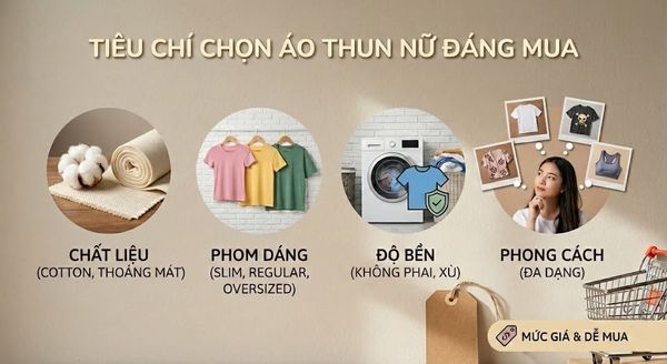 Tiêu chí chọn thương hiệu áo thun nữ đáng mua