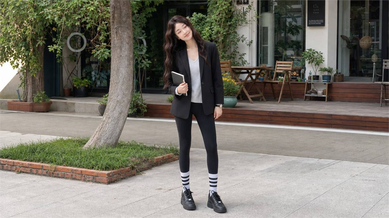 Chọn áo có độ dài và phom rõ khi phối quần legging