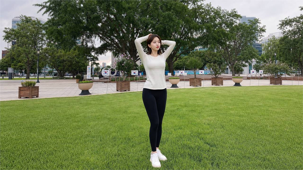 Quần legging phối với áo sweater dáng dài kín đáo