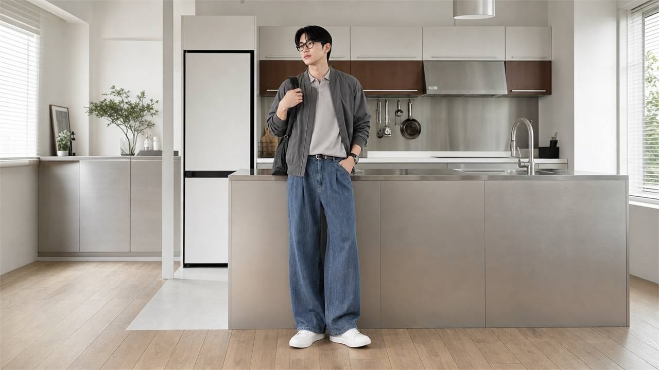Phối áo polo nam với áo khoác bomber tối giản trẻ và gọn hơn