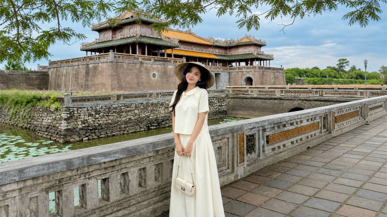 Outfit nữ tối giản với set màu trung tính
