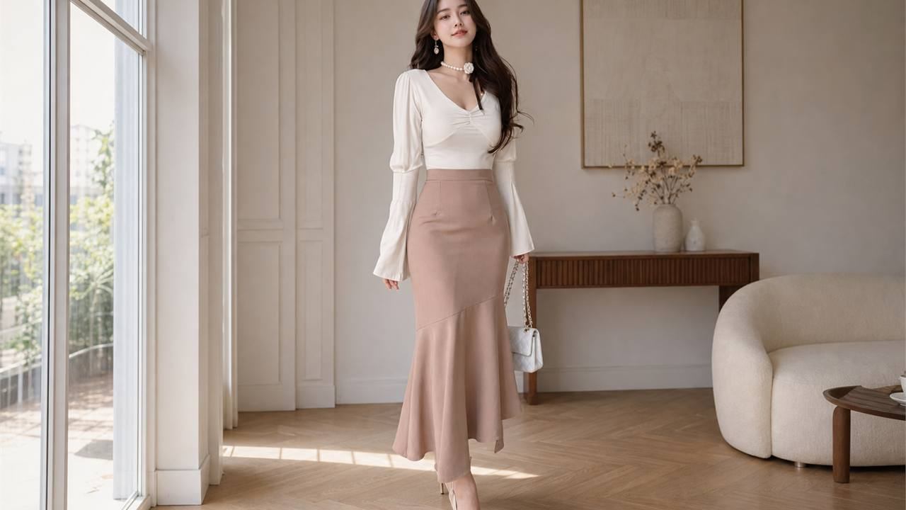 Ưu tiên váy bút chì màu trung tính để dễ phối hơn